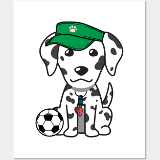 Dalmatian Playing Soccer Posters and Art